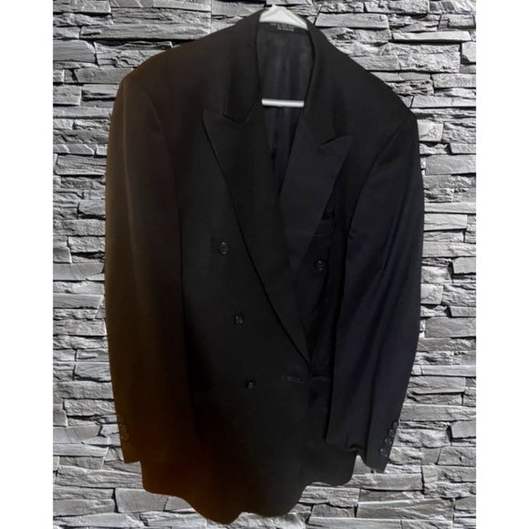 Men's Gianfranco Ruffini Black Suit Jacket Size 42, Worn Once - Picture 12 of 13